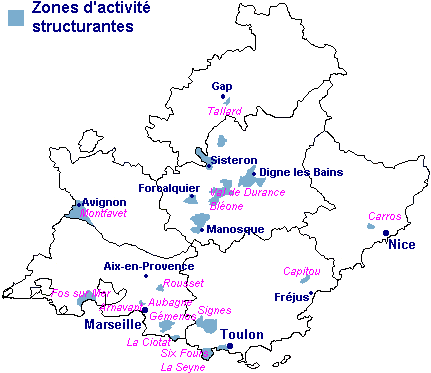 zones d'activits structurantes de PACA