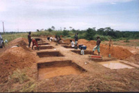 Angondje archaeological site excavations, Gabon - B.Clist
