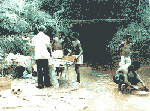 Fouilles d'Oveng, Gabon - le tamisage